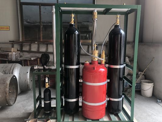 Kualitas  90Ltr 120Ltr 245Ltr Piston Flow Type Clean Agent Fire Suppression System FM200 pabrik