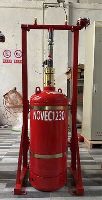 Kualitas  40L Enclosed Flooding Novec 1230 Fire Suppression System Without Pollution For Storage Room pabrik