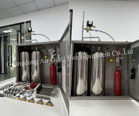Kualitas  Wet Chemical Kitchen Fire Extinguishing System Single And Double Bottle Group pabrik