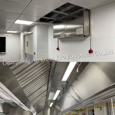Kualitas  Double Bottles Automatic Protection Restaurant Hood Fire Suppression System For Hotel Fire Fight pabrik
