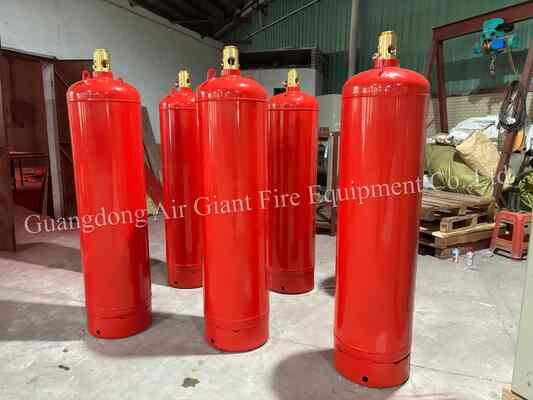Kualitas  Non Corrosive FM200 Fire Extinguishing System Cylinder Without Pollution For Storage Room pabrik