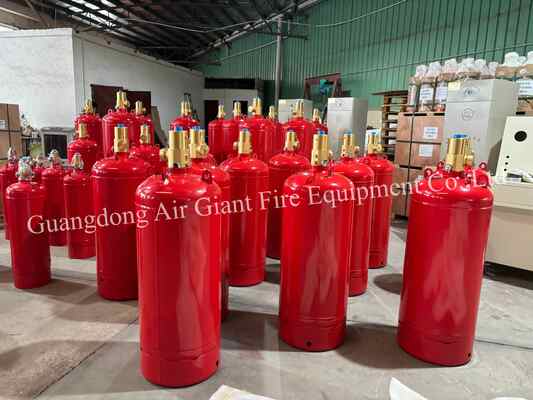 Kualitas  Insulated FM200 Fire Extinguishing System Cylinder Without Residue For Telecommunication Room pabrik