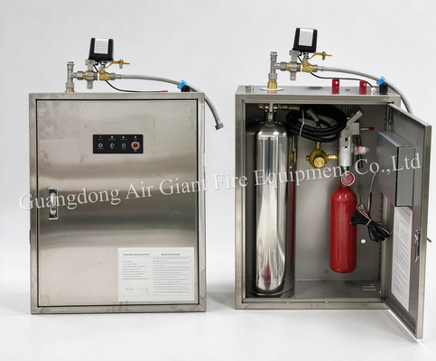 Kualitas  Single Bottle Fully Automatic Commercial Kitchen Fire Suppression System pabrik