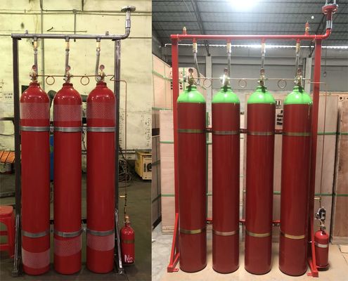 80Ltr 140Ltr Argonite IG55 Sistem Gas Inert Untuk Pemadam Kebakaran