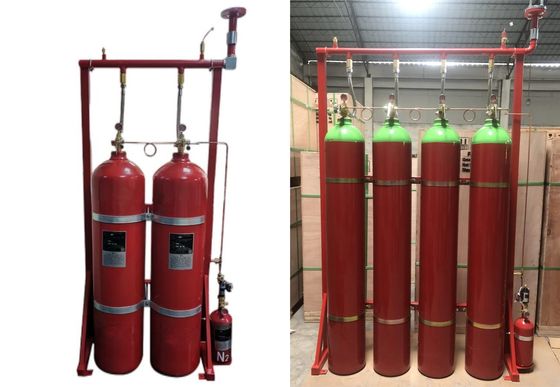 80Ltr IG 541 Sistem Pencegah Kebakaran Gas Inert Untuk Ruang Telekomunikasi