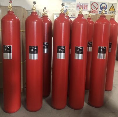 100% Sistem Pemadam Api Silinder Gas Nitrogen Argonit Bertekanan