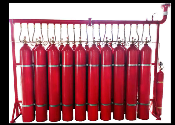 IG541 150-300 Bar Inert Gas Fire Suppression System Tembok Langit-langit dipasang Alarm Visual Mendengar