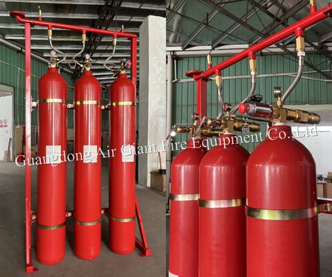 Environmentally Friendly Safe IG55 Inert Gas Fire Suppression System with Electrical Manual Activation for Industrial Use